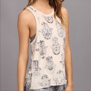 Chaser Hamsa Racerback Boho Tank Top